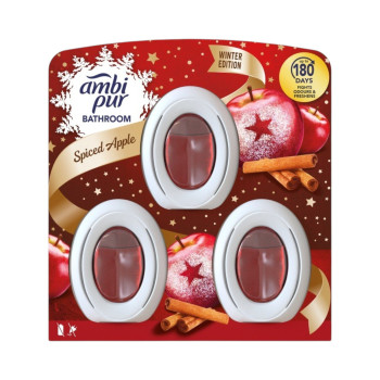 AMBI PUR FEBREZE ароматизатор за баня и тоалетна, Spiced Apple , 3 броя