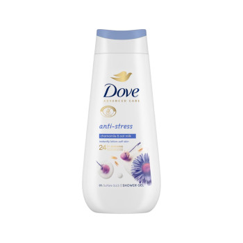 DOVE ADVANCED CARE, Душ гел – Anti‑Stress лайка & овесено мляко, 225мл DOVE ADVANCED CARE, Душ гел – Anti‑Stress лайка & овесено мляко, 225мл