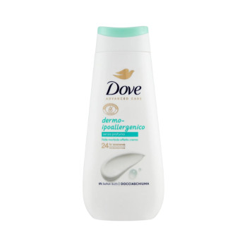 DOVE ADVANCED CARE, Душ гел – Хипоалергеничен без аромат, 225мл DOVE ADVANCED CARE, Душ гел – Хипоалергеничен без аромат, 225мл