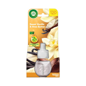 AIR WICK електрически ароматизатор, Пълнител, Sweet Vanilla & Shea Butter, 19мл