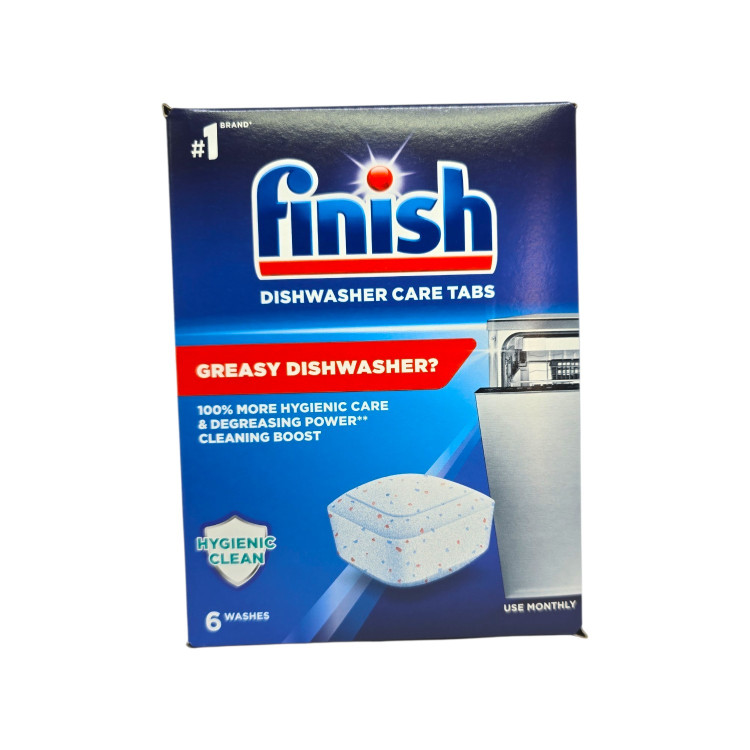 FINISH DISHWASHER CARE TABS, Таблетки за поддръжка – Hygienic Clean, 6 измивания
