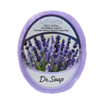 DR.SOAP, Сапун, Лавандулов естествен сапун с луфа, 135гр. DR.SOAP, Сапун, Лавандулов естествен сапун с луфа, 135гр.