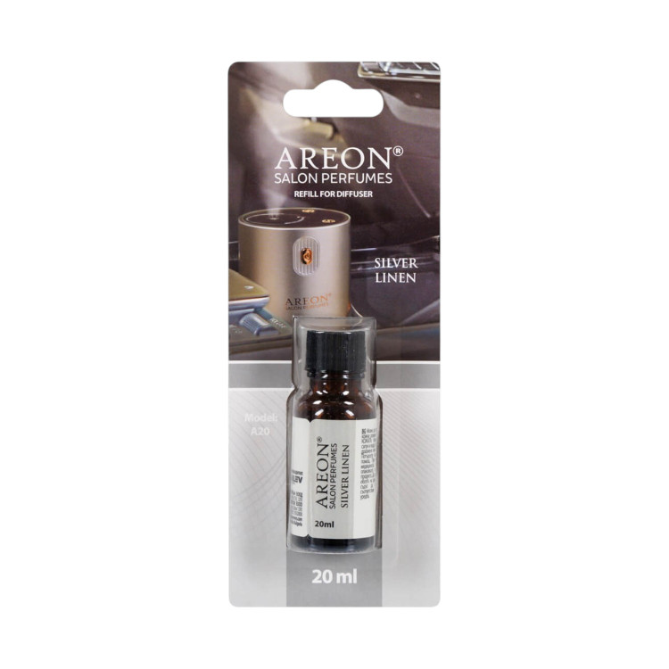 AREON SALON PERFUMES, пълнител за дифузер, Silver Linen, 20 мл