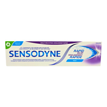 SENSODYNE, Паста за зъби, Бързо облекчение, мента, 75 ml