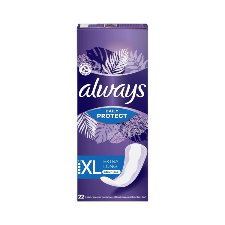 ALWAYS, Дамски ежедневни превръзки, Daily Protect XL Extra Long, 22 бр ALWAYS, Дамски ежедневни превръзки, Daily Protect XL Extra Long, 22 бр