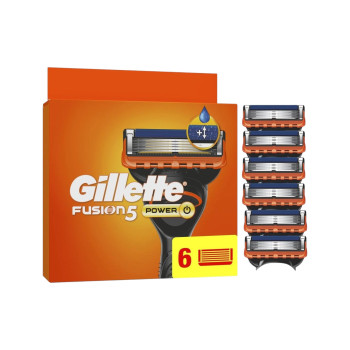 GILLETTE резервни ножчета за самобръсначка, Fusion5, Power, 6 броя GILLETTE резервни ножчета за самобръсначка, Fusion5, Power, 6 броя
