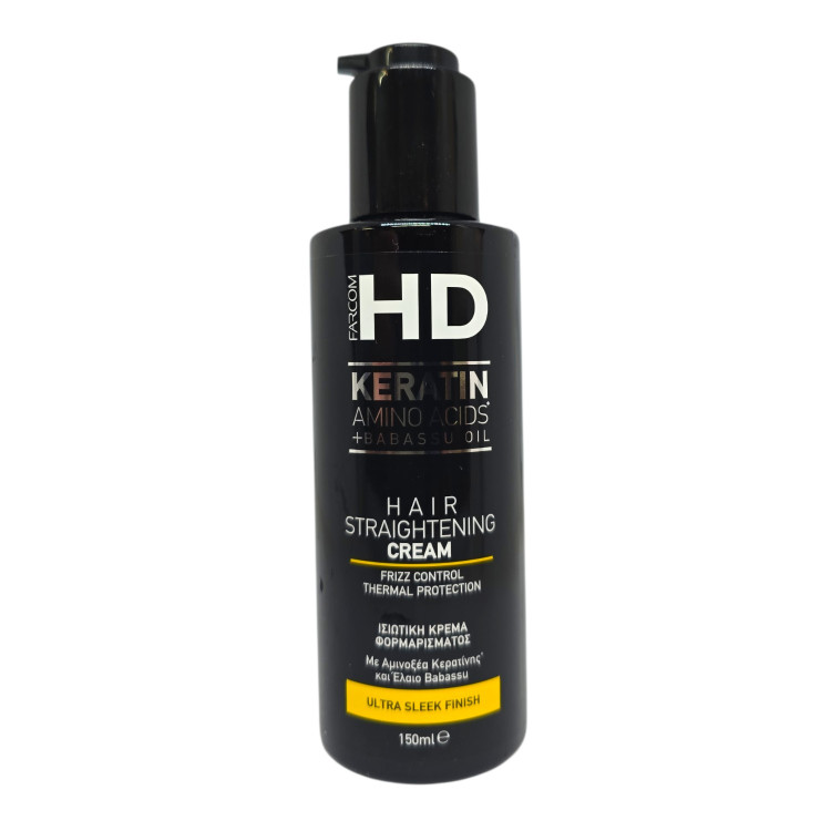 FARCOM HD, Изправяща крем‑формула за коса, Keratin & Babassu Oil, 150 ml FARCOM HD, Изправяща крем‑формула за коса, Keratin & Babassu Oil, 150 ml