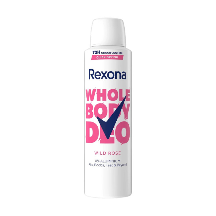 REXONA, Део спрей за цяло тяло, Wild Rose, 150 ml REXONA, Део спрей за цяло тяло, Wild Rose, 150 ml
