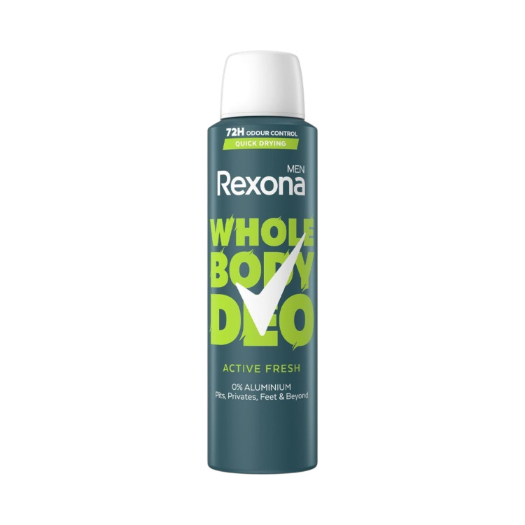 REXONA MEN, Део спрей за цяло тяло, Active Fresh, 150 ml REXONA MEN, Део спрей за цяло тяло, Active Fresh, 150 ml