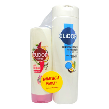 ELIDOR, Комплект шампоан 400мл Coconut Softness + балсам 200мл Güçlü Saç Uçları