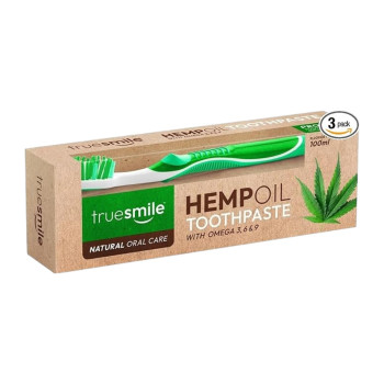 Truesmile, Паста за зъби с конопено масло и омега 3‑6‑9, 100 ml+ Четка за зъби
