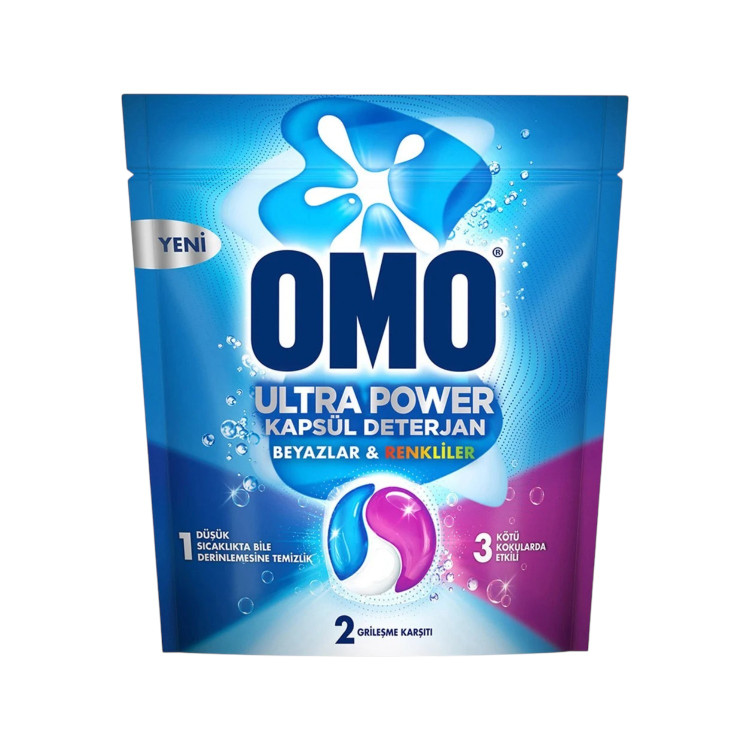 OMO, Капсули за пране Ultra Power бели и цветни, 26 броя OMO, Капсули за пране Ultra Power бели и цветни, 26 броя