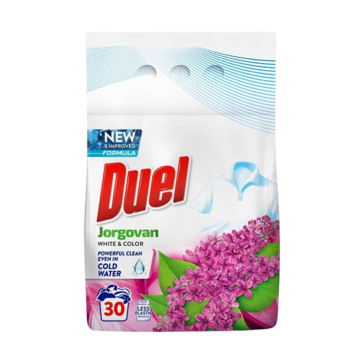 Duel, Прах за пране Jorgovan бели и цветни, 2.7кг, 30 пранета Duel, Прах за пране Jorgovan бели и цветни, 2.7кг, 30 пранета