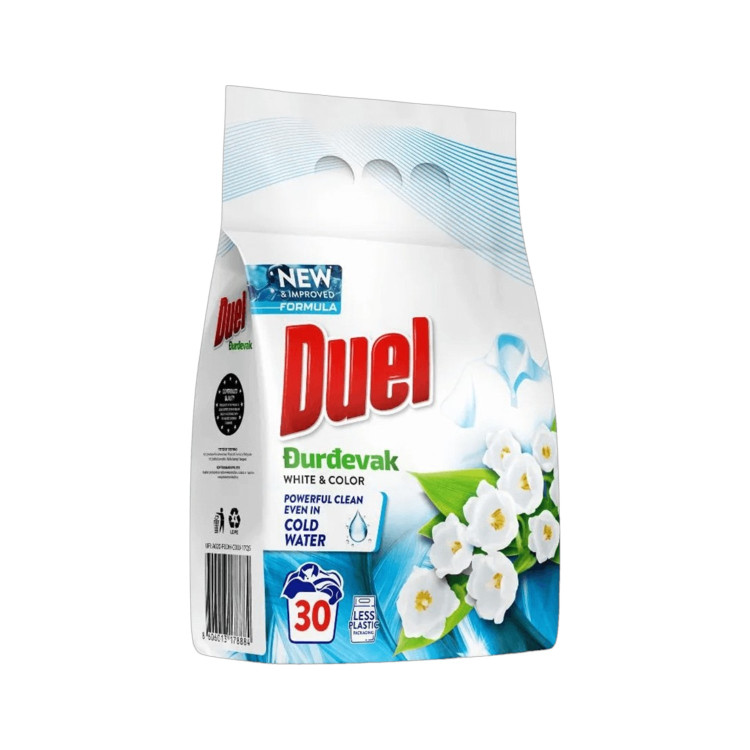 Duel, Прах за пране Момина сълза бели и цветни, 2.70кг, 30 пранета Duel, Прах за пране Момина сълза бели и цветни, 2.70кг, 30 пранета