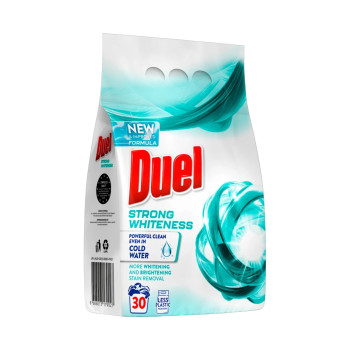 Duel, Прах за пране Strong Whiteness бели дрехи, 2.70кг, 30 пранета Duel, Прах за пране Strong Whiteness бели дрехи, 2.70кг, 30 пранета