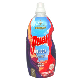 Duel, Омекотител Golden Coast парфюмиран лимитирана серия, 1600мл, 64 пранета