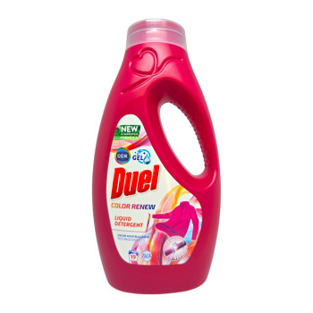 Duel, Течен перилен препарат Color Renew гел, 19 пранета, 855мл Duel, Течен перилен препарат Color Renew гел, 19 пранета, 855мл