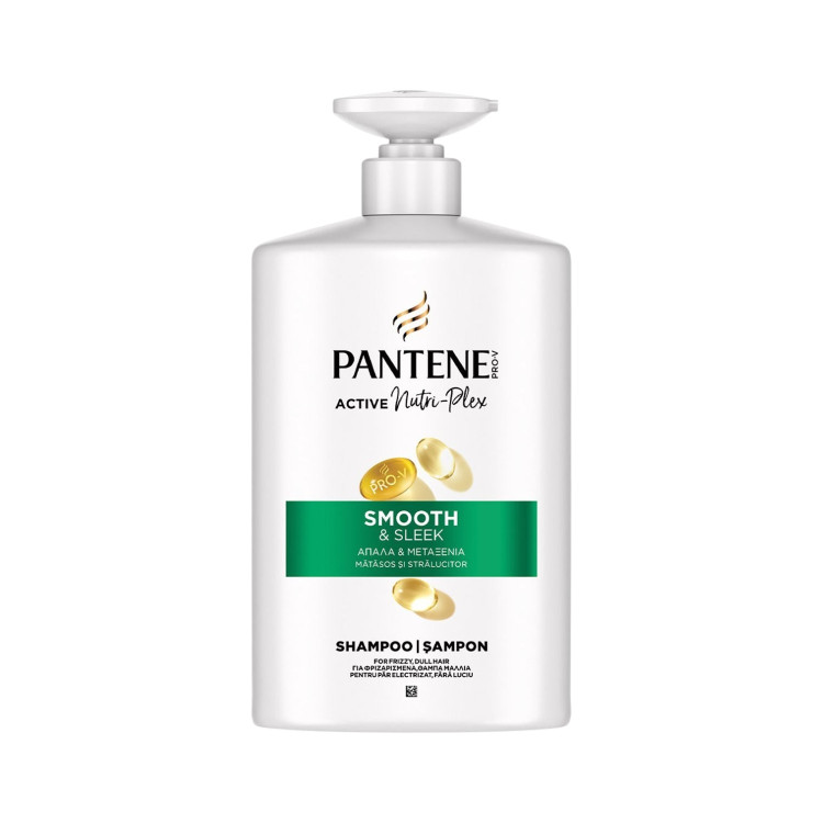Pantene, Шампоан Smooth & Sleek Nutri‑Plex за хвърчаща и безжизнена коса, 800мл Pantene, Шампоан Smooth & Sleek Nutri‑Plex за хвърчаща и безжизнена коса, 800мл