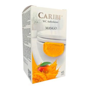 Caribi, WC ароматизатор, Външно поставяне, Манго, 45 дни Caribi, WC ароматизатор, Външно поставяне, Манго, 45 дни