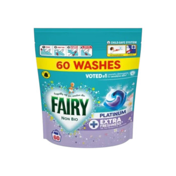 Fairy, Капсули за пране Non Bio Platinum Extra Freshness, 60 пранета Fairy, Капсули за пране Non Bio Platinum Extra Freshness, 60 пранета