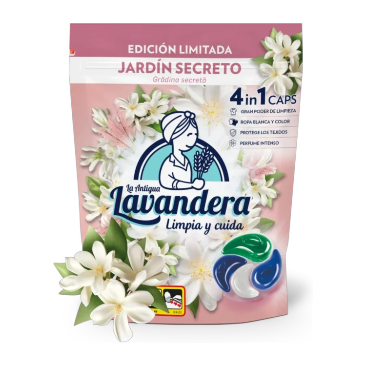 Lavandera, капсули за пране 4 в 1 Jardin secreto, 46 бр Lavandera, капсули за пране 4 в 1 Jardin secreto, 46 бр