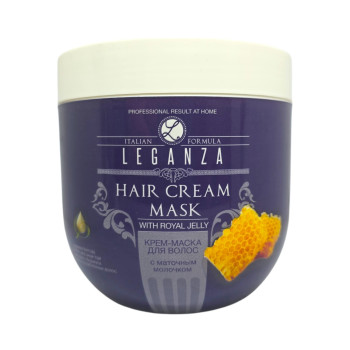 LEGANZA, Hair Cream Mask With Royal Jelly, крем-маска за коса с пчелно млечице, 1 кг