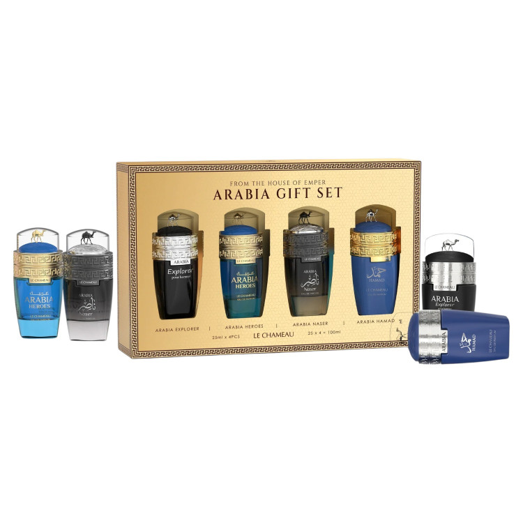 LE CHAMEAU, Arabia Gift Set, подаръчен комплект парфюми, 4 x 25 мл LE CHAMEAU, Arabia Gift Set, подаръчен комплект парфюми, 4 x 25 мл
