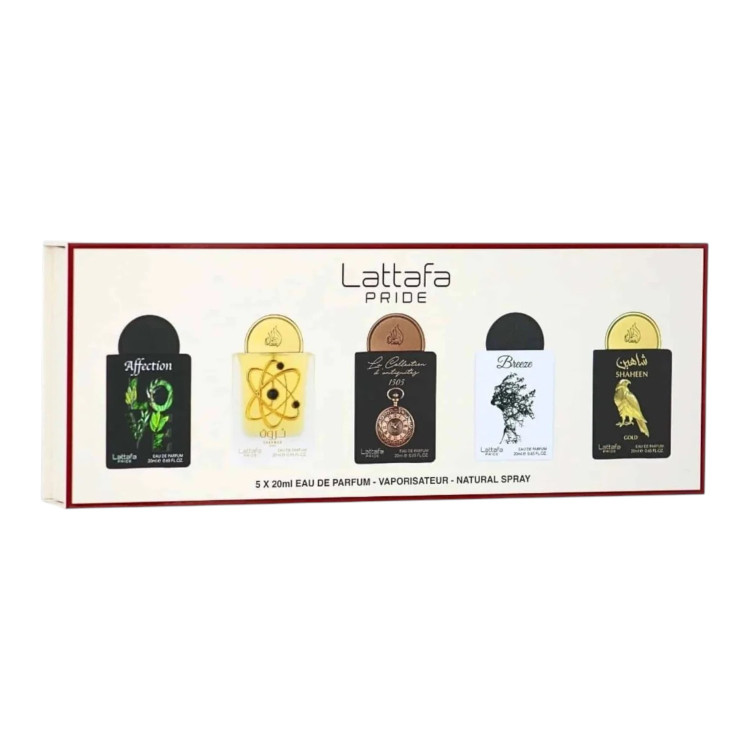 LATTAFA, Pride Discovery Set Collection 2, подаръчен комплект Eau de Parfum, 5 x 20 мл LATTAFA, Pride Discovery Set Collection 2, подаръчен комплект Eau de Parfum, 5 x 20 мл
