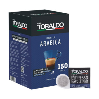 TORALDO, Miscela Arabica Espresso Napoletano, кафе дози ESE 44 мм, 150 бр TORALDO, Miscela Arabica Espresso Napoletano, кафе дози ESE 44 мм, 150 бр