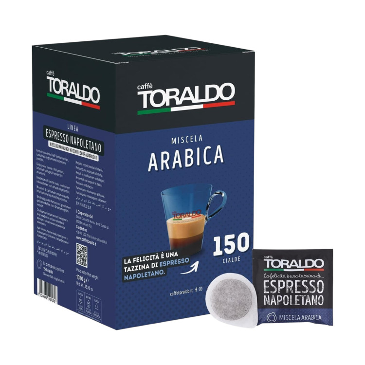 TORALDO, Miscela Arabica Espresso Napoletano, кафе дози ESE 44 мм, 150 бр