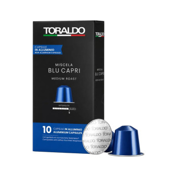 TORALDO, Miscela Blu Capri Medium Roast, алуминиеви капсули Nespresso, 10 бр