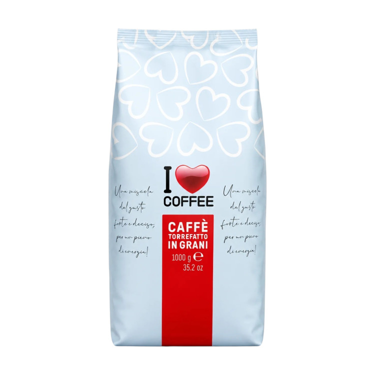 I LOVE COFFEE, Caffè Torrefatto In Grani, кафе на зърна, 1 кг I LOVE COFFEE, Caffè Torrefatto In Grani, кафе на зърна, 1 кг