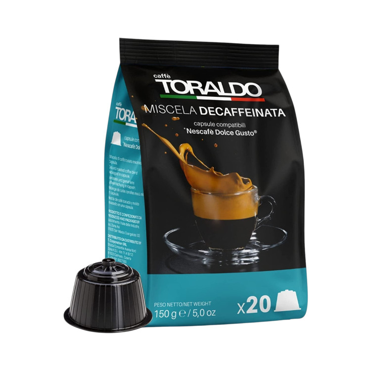 TORALDO, Miscela Decaffeinata, кафе капсули Dolce Gusto, без кофеин, 20 бр TORALDO, Miscela Decaffeinata, кафе капсули Dolce Gusto, без кофеин, 20 бр