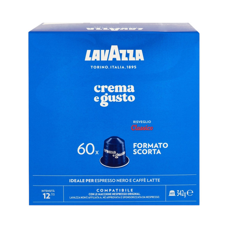 LAVAZZA, Crema e Gusto Risveglio Classico, кафе капсули Nespresso, 60 бр LAVAZZA, Crema e Gusto Risveglio Classico, кафе капсули Nespresso, 60 бр