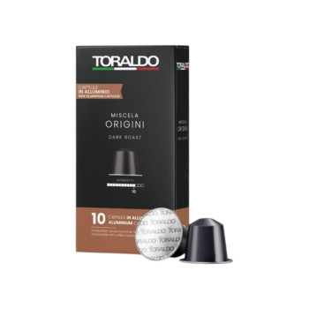 TORALDO, Miscela Origini Dark Roast, алуминиеви кафе капсули Nespresso, 10 бр