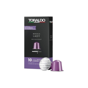 TORALDO, Miscela Lady Medium Roast, алуминиеви кафе капсули Nespresso, 10 бр