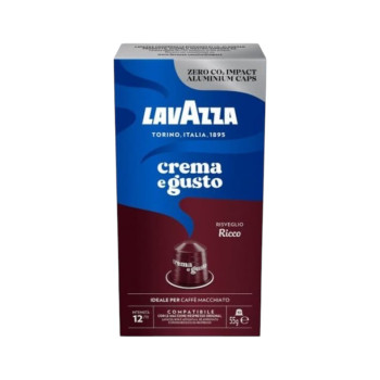 LAVAZZA, Crema e Gusto Risveglio Ricco, алуминиеви кафе капсули Nespresso, 10 бр LAVAZZA, Crema e Gusto Risveglio Ricco, алуминиеви кафе капсули Nespresso, 10 бр