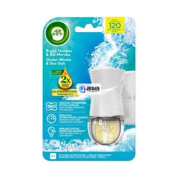 AIR WICK, Ocean waves & Sea Solt, електрически ароматизатор с пълнител, 19 мл