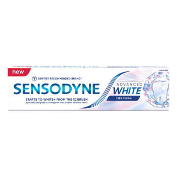 SENSODYNE Advanced White Deep Clean, избелваща паста за зъби за чувствителни зъби, 75 мл