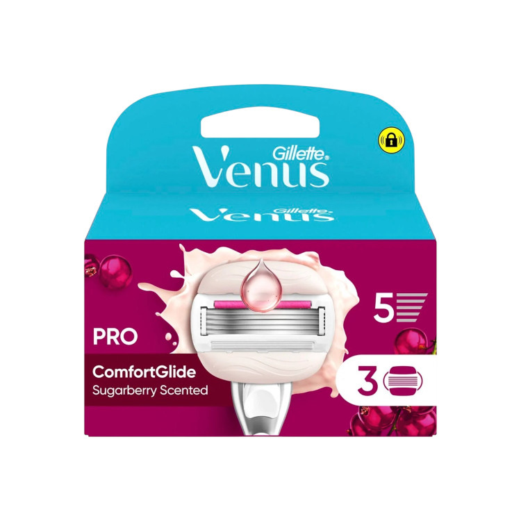 GILLETTE VENUS PRO ComfortGlide Sugarberry, резервни ножчета за бръснене, 3 бр.