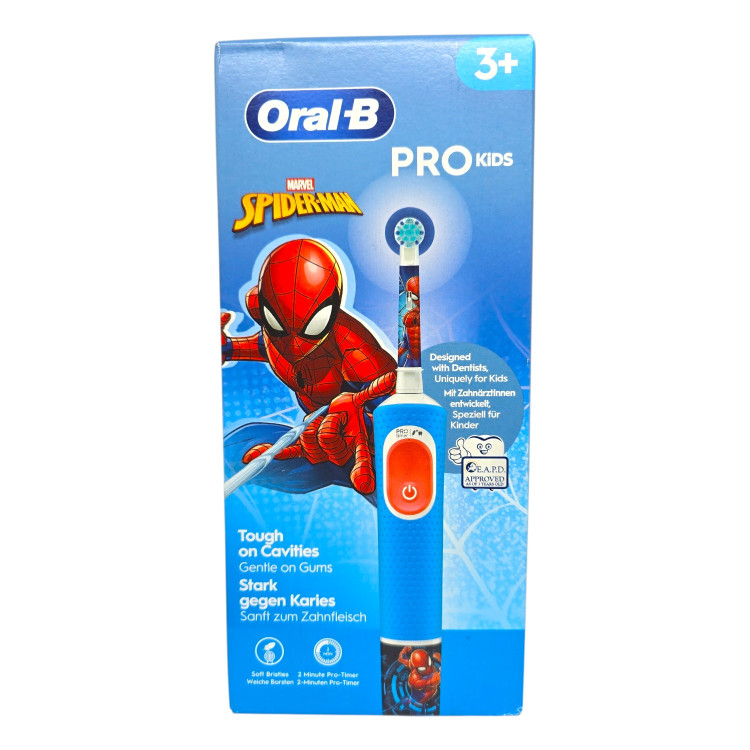 ORAL-B PRO Kids Spider-Man, електрическа детска четка за зъби с таймер, 3+