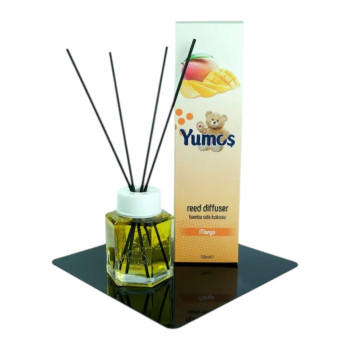 YUMOS, ароматизатор с пръчици Reed Diffuser Mango, 120 мл YUMOS, ароматизатор с пръчици Reed Diffuser Mango, 120 мл