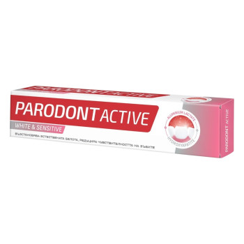 ASTERA parodont active white & sensitive паста за зъби, 75 мл