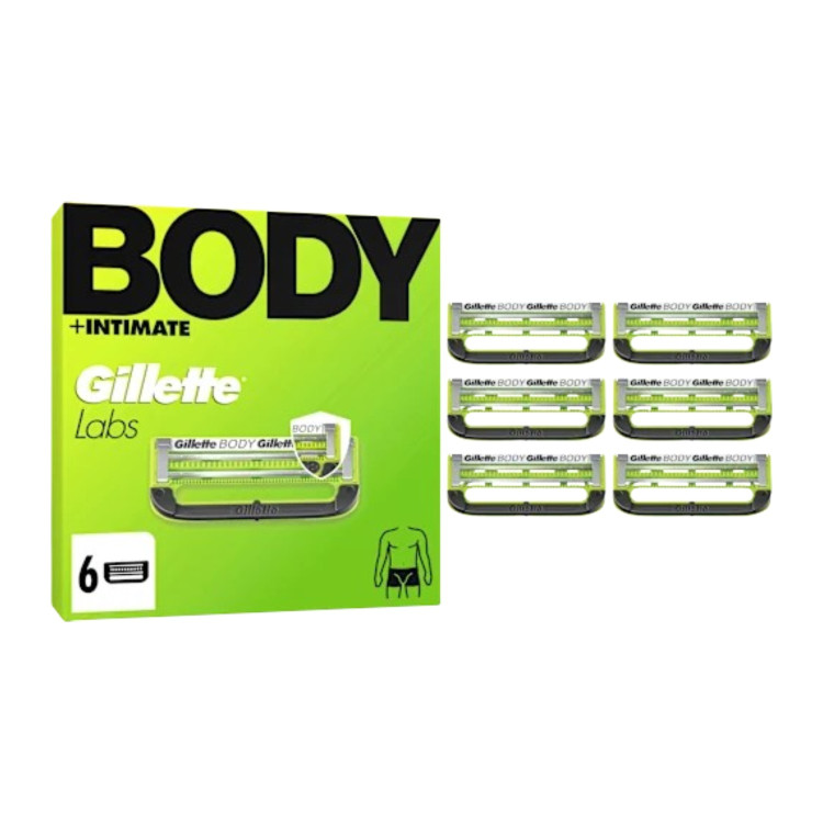 GILLETTE labs body + intimate резервни ножчета, 6 броя GILLETTE labs body + intimate резервни ножчета, 6 броя