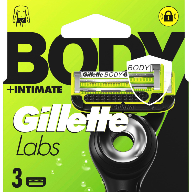 GILLETTE labs body + intimate резервни ножчета, 3 броя GILLETTE labs body + intimate резервни ножчета, 3 броя
