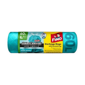 FINO flex odorcontrol торби за смет с връзки, 60 л, 8 броя