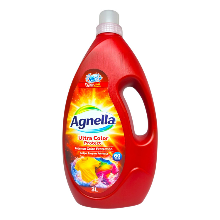 AGNELLA ultra color protect течен перилен препарат за цветни тъкани, 3 л, 60 пранета AGNELLA ultra color protect течен перилен препарат за цветни тъкани, 3 л, 60 пранета
