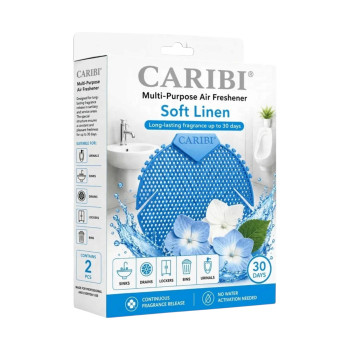 CARIBI многофункционален ароматизатор с аромат на Soft Linen , 2 броя