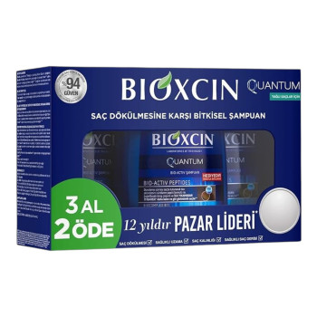 BIOXCIN quantum билков шампоан за мазна коса, комплект 3 × 300 мл