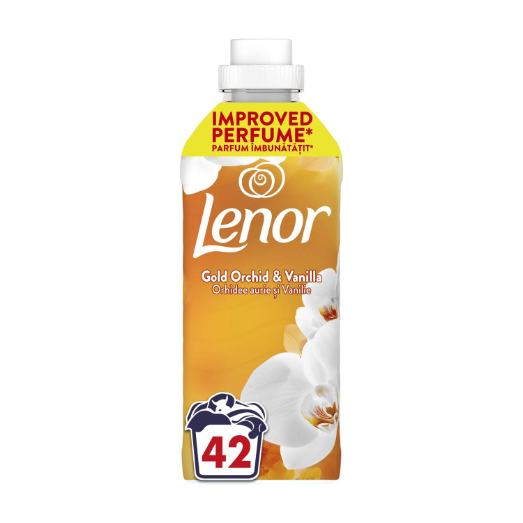 LENOR омекотител за тъкани с аромат на златна орхидея и ванилия, 882мл, 42 пранета